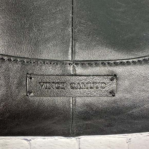 Vince Camuto Black Quilted Leather Tote Bag - Picture 6 of 9